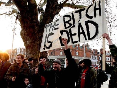 Margaret Thatcher S Death Greeted With Street Parties In Brixton And Glasgow Politics The Guardian