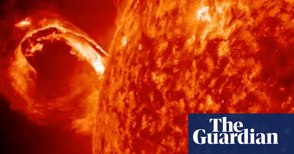 The sun's coronal mass ejection eruption captured by Nasa video