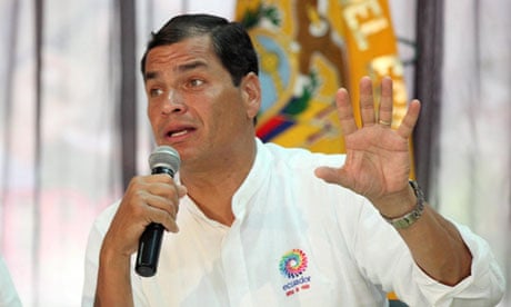 Ecuador's president Rafael Correa