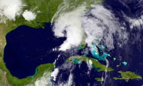 Tropical storm Andrea in the Gulf
