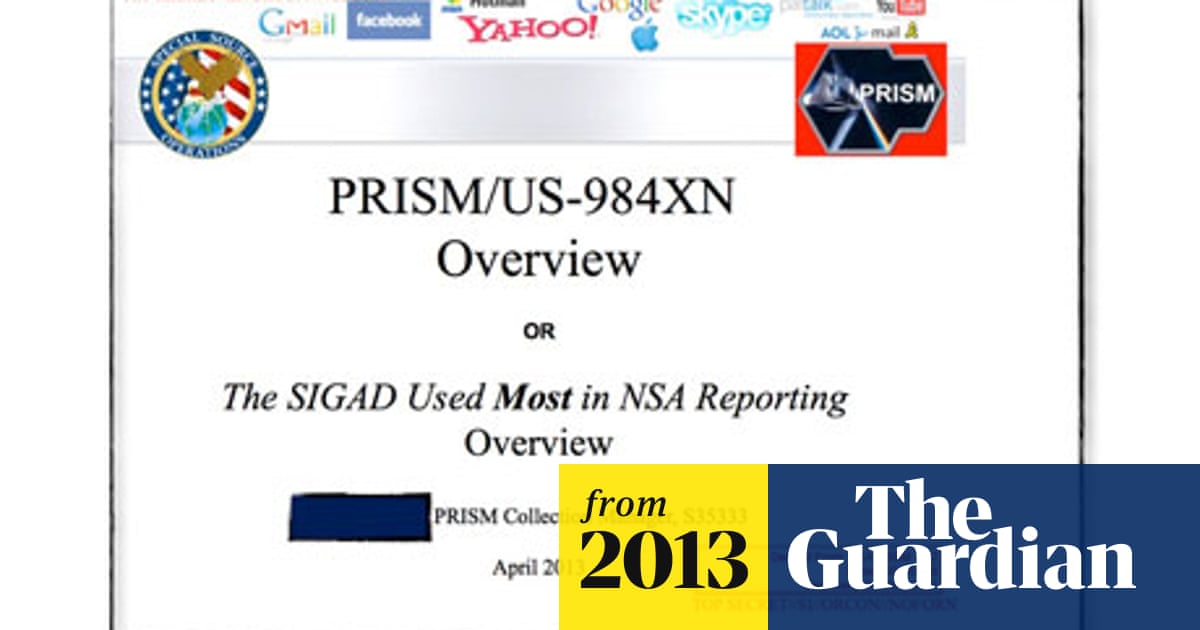 Nsa Prism Program Taps In To User Data Of Apple Google And Others