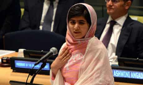 Malala Yousafzai addresses the UN