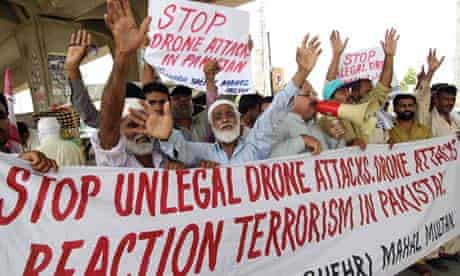 Pakistani protesters, drones, Multan