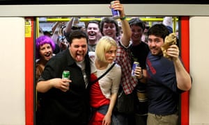 Revellers say farewell to drinking on the Tube