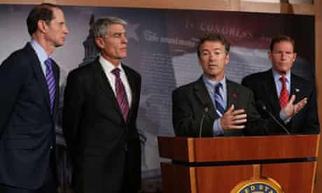 Rand Paul speaks at the unveiling of the NSA reform package