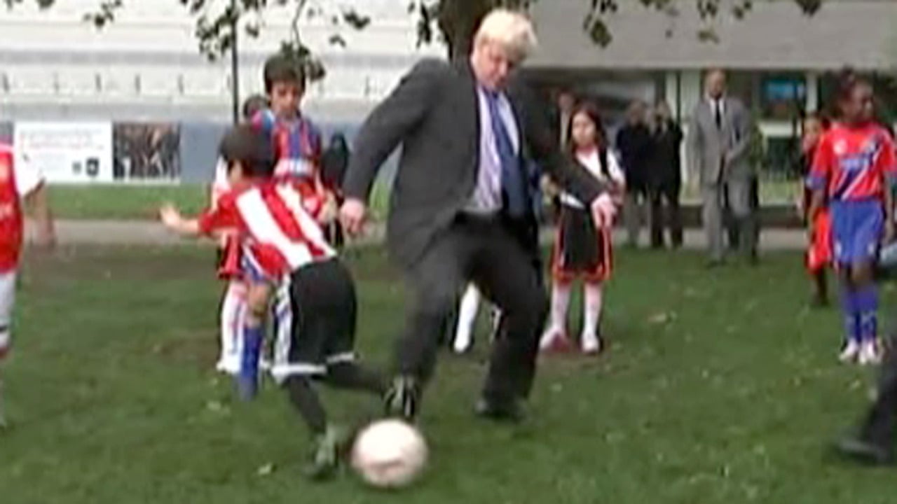 Red Card Boris Johnson Trips Child During Football Match Video Politics The Guardian