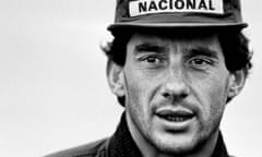 Ayrton Senna the reigning Formula One World Champion with McLaren-Honda, at Silverstone.
