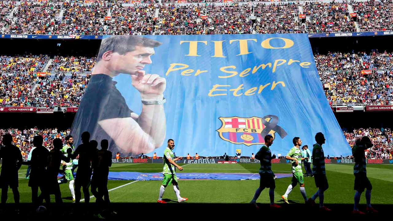 Barcelona pay tribute to Tito Vilanova – video Football The Barcelona pay tribute to Tito Vilanova – video Football The