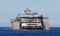 italian cruise ship that ran aground in med