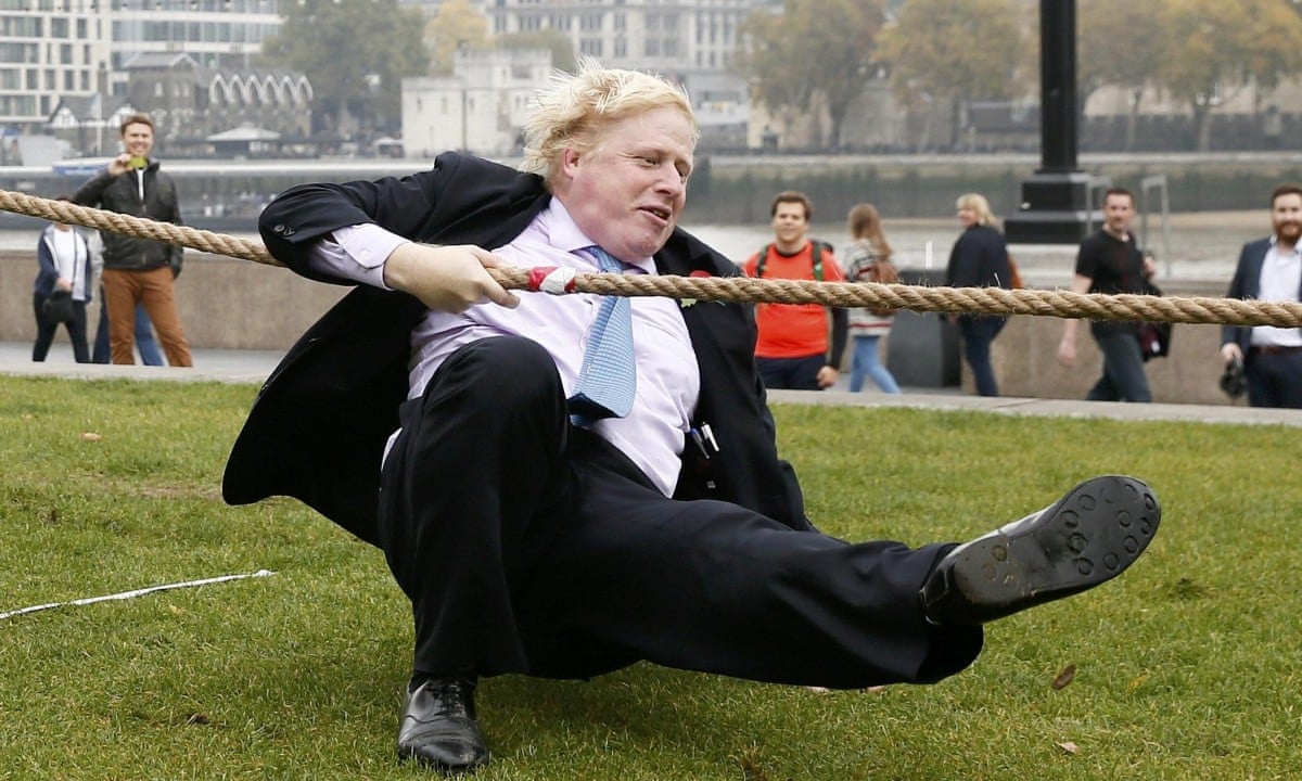 Boris Lands On His Backside During Tug Of War London Poppy Day Launch Video Uk News The Guardian