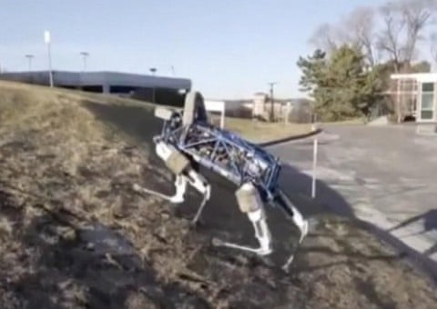 Boston dynamics kicking 2024 robot