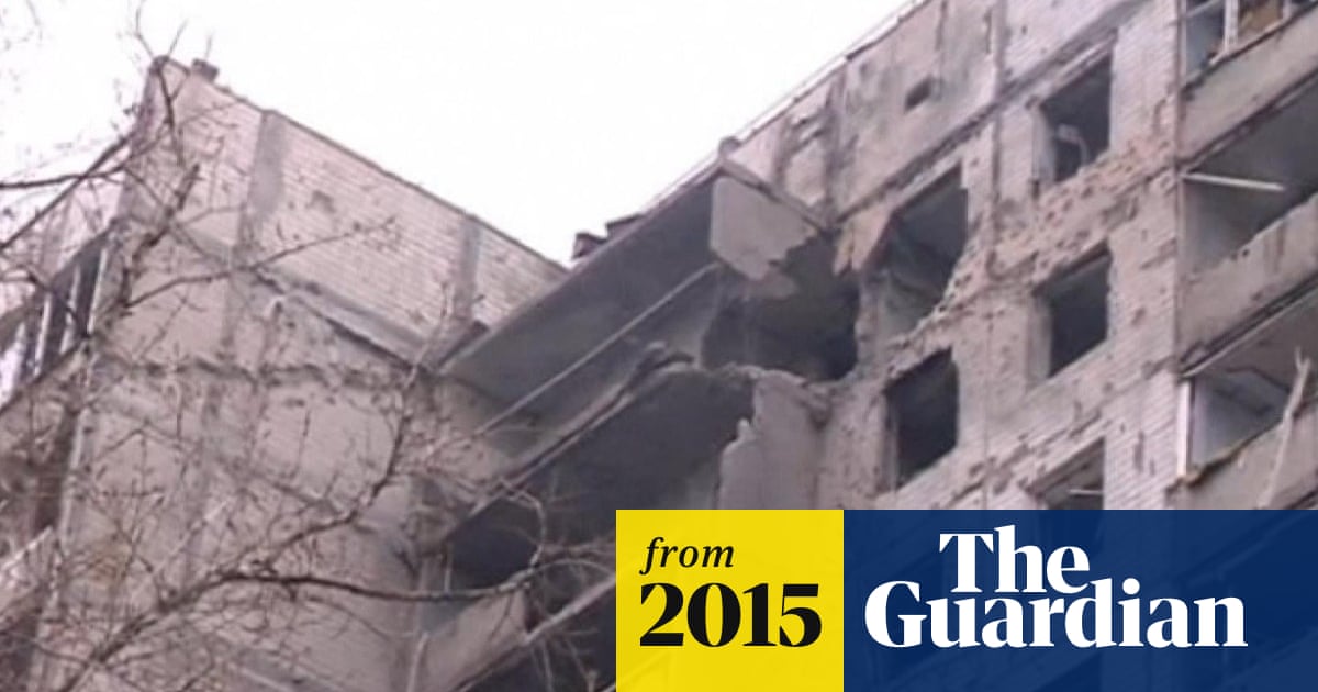ukraine donetsk residential tower block hit by shelling weekly report format for marketing