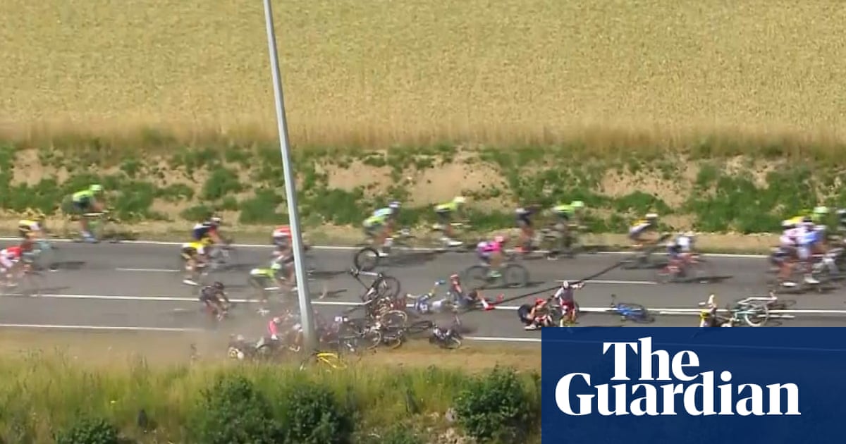 Tour de France crash leaves riders injured video Sport The Guardian