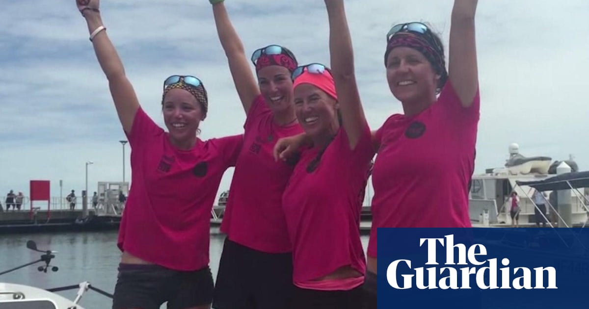 British female rowers complete historic Pacific crossing – video ...