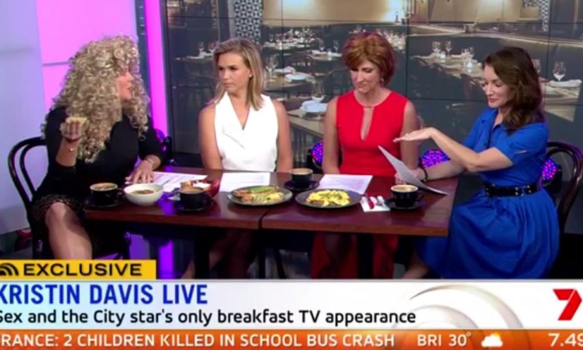 Kristin Davis Asked To Act Out Scene From Sex And The City During Awkward Sunrise Interview Video Kristin Davis Asked To Act Out Scene From Sex And The City During Awkward Sunrise Interview Video