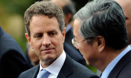 US treasury secretary Timothy Geithner at G20 meeting South Korea