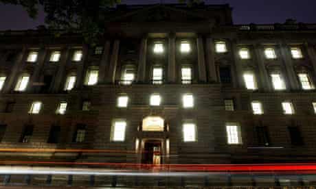 Treasury building by night