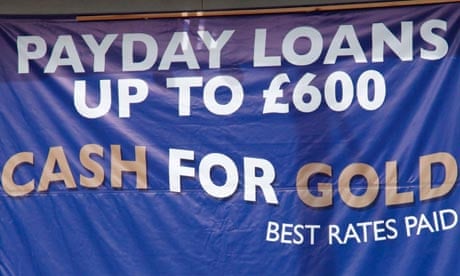 A sign for payday loans
