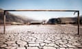 Huge cracks on this football pitch show evidence of the damage caused by extreme weather