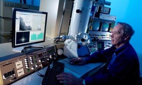Scientist undertaking nanoparticle research