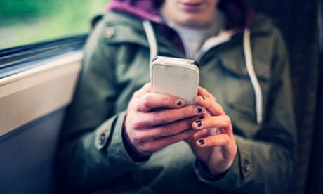 Salesforce: Teenage girl using a smart phone