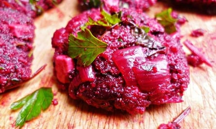 leftover beetroot - raw fritter mixture