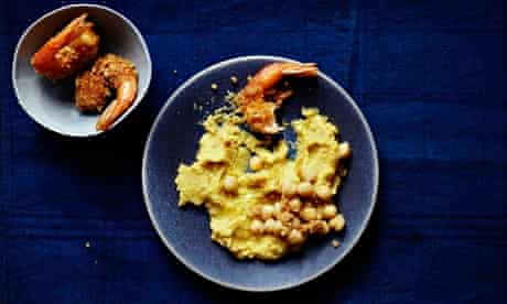 10 best: Tiger prawns with pork scratchings and thyme‑braised chickpeas 