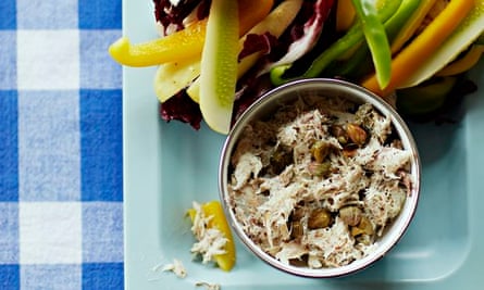 10 best: healthy snaks UPRIGHT. Here is a pot of mackerel pate