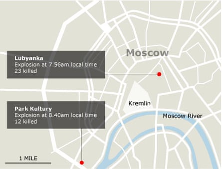 Map: Moscow subway bombings