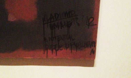 Defaced Rothko at Tate Modern
