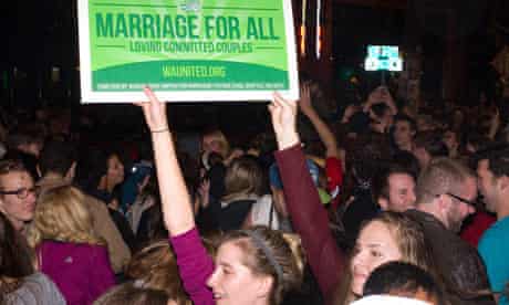 Party in the streets of Seattle for gay marriage and legal marijuana