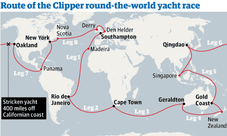 Clipper yacht race map