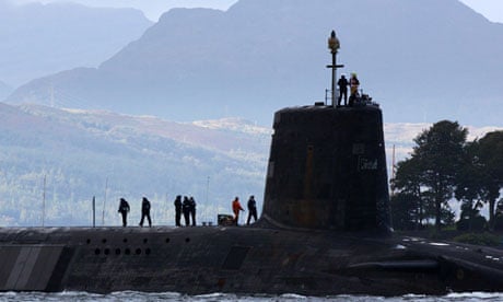 Nuclear submarine carrying Trident missiles
