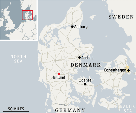 Denmark Legoland map