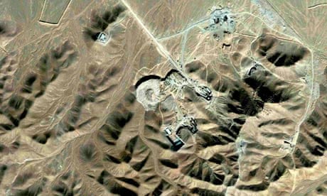 Satellite photo of what is believed to be a uranium-enrichment facility near Qom, Iran