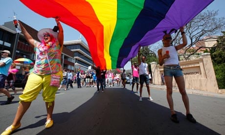 Gay Pride march in Johannesburg