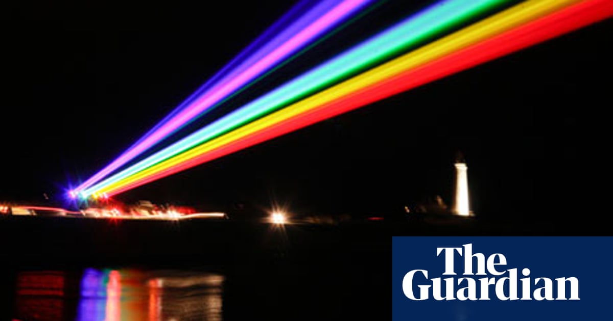 Giant Rainbow Lights Up The Night Time Sky And Sea At Whitley Bay Art The Guardian