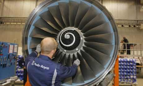  A Mechanic Works at an Aircraft Engine Rolls-Royce Engine Factory in Dahlewitz