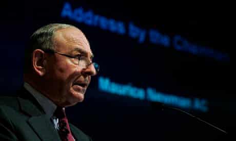 Maurice Newman, Tony Abbott's business advisor, giving a speech in Sydney in 2008