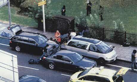 The scene after Mark Duggan was shot and killed by police in Tottenham, north London in August 2011