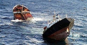 Oil Tanker Sinks Off Spanish Coast Environment The Guardian