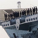 Sailors aboard HMS Ark Royal