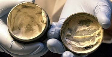Roman fingerprints found in 2,000-year-old cream | UK news | The Guardian