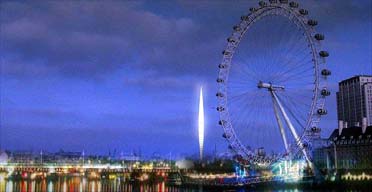 What London's South Bank may look like at night with the addition of the rebuilt Skylon