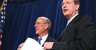 Senate intelligence committee chairman Senator Pat Roberts and vice chairman Senator Jay Rockefeller.