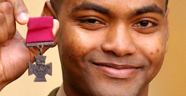 Private Johnson Beharry after receiving his Victoria Cross for his deeds in Iraq
