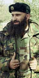 Chechen warlord Shamil Basayev 