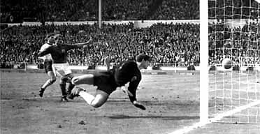 Hurst scores England's third in the 1966 World Cup final