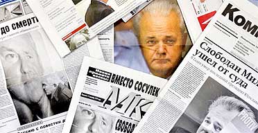 Slobodan Milosevic in Russian newspapers