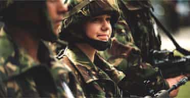 Female soldier in the British army